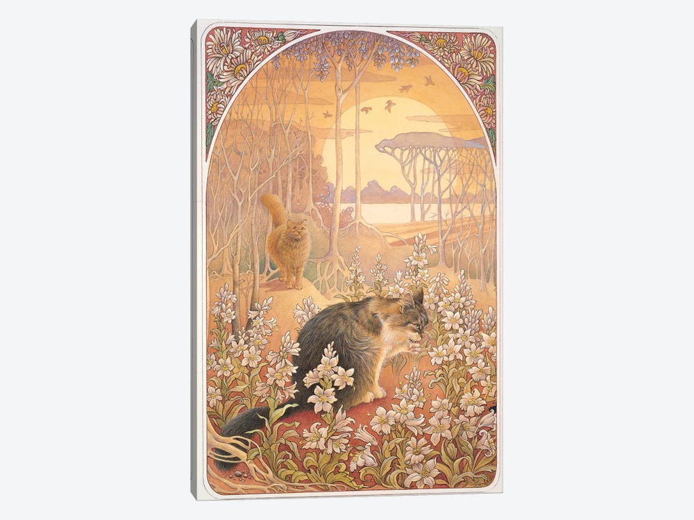 Dawn With Dandelion And Agneatha by Ivory Cats 1-piece Canvas Artwork