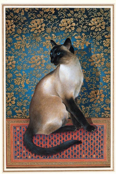 Phuan On A Chinese Carpet by Ivory Cats canvas print