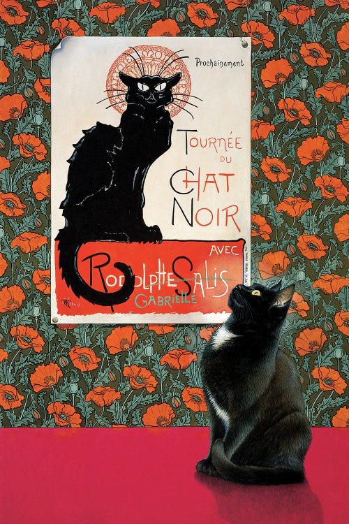 Gabrielle And The Nouveau Poster by Ivory Cats wall art