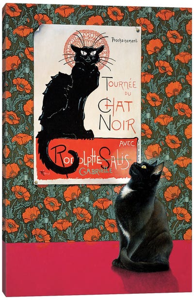 Gabrielle And The Nouveau Poster Canvas Art Print - Ivory Cats