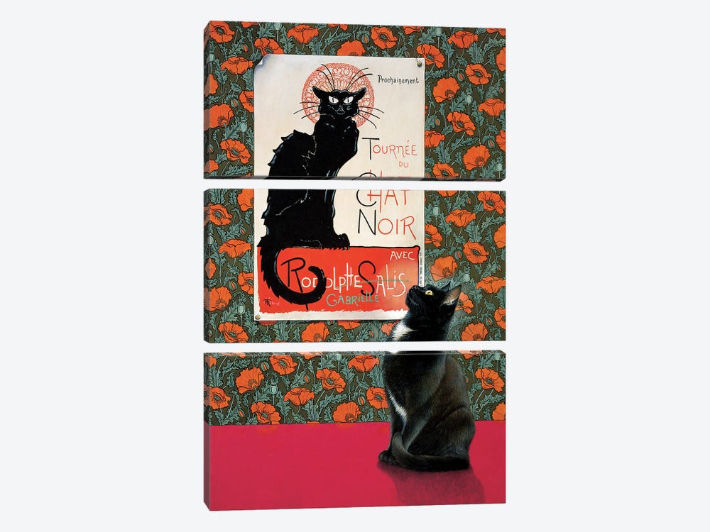 Gabrielle And The Nouveau Poster by Ivory Cats 3-piece Canvas Artwork