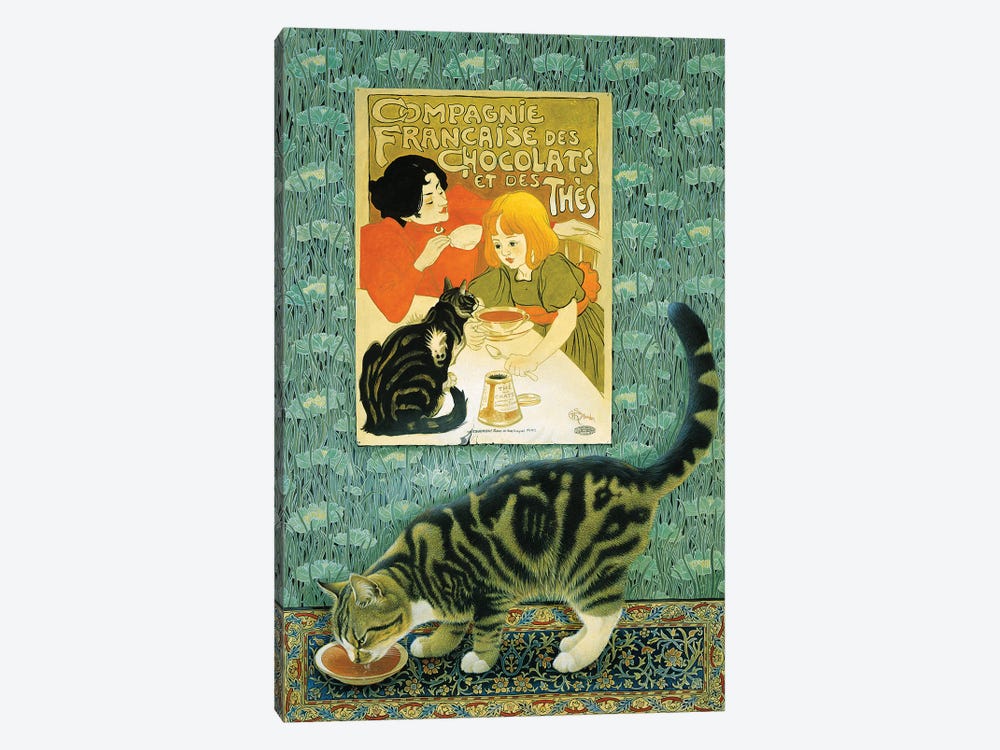 Twiglet And The Art Nouveau Poster by Ivory Cats 1-piece Canvas Art