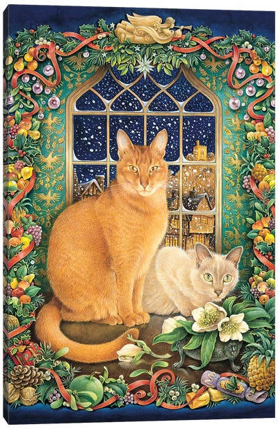 June's Cats, Pasha And Pushkin Canvas Art Print - Ivory Cats