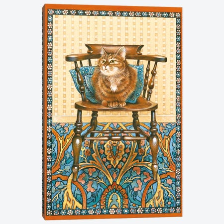 Blossom On Grandfather's Chair Canvas Print #IVR6} by Ivory Cats Art Print