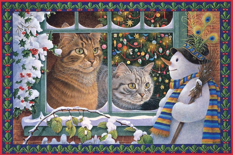 Megatab, Mintaka And The Snowman by Ivory Cats wall art