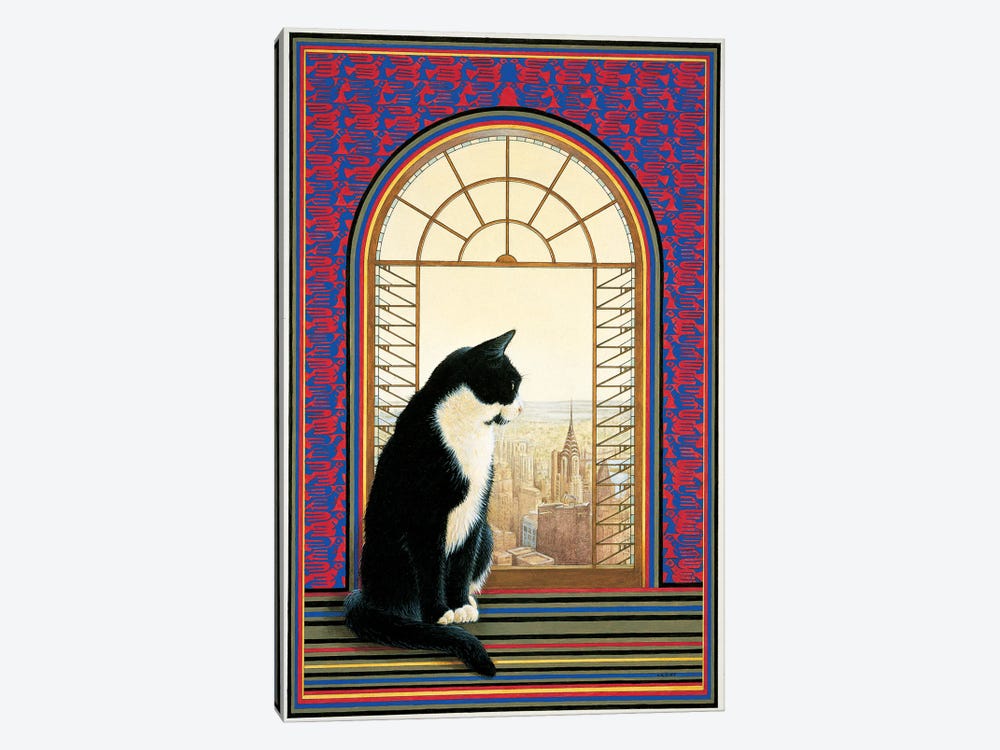 Chesteron In New York by Ivory Cats 1-piece Canvas Art