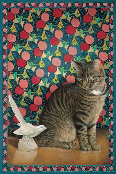 Muppet And The Deco Dove by Ivory Cats canvas print