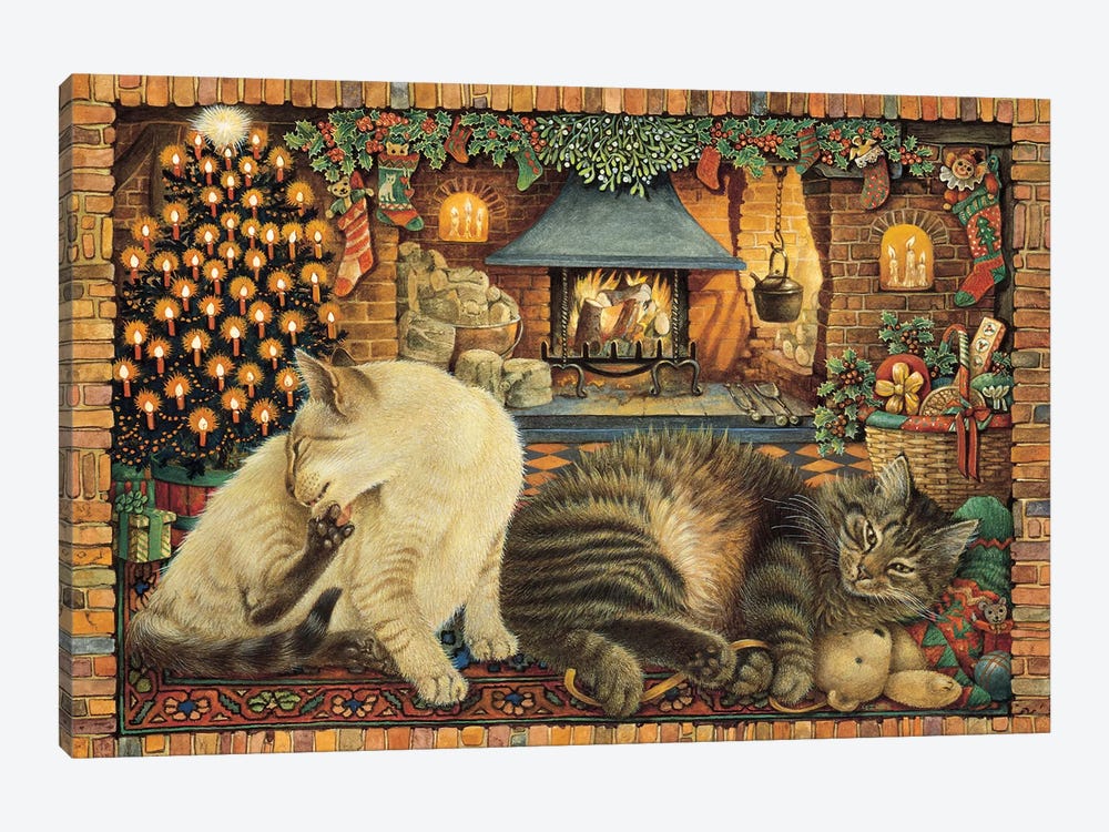 God Rest Ye Merry Gentlemen by Ivory Cats 1-piece Canvas Art Print