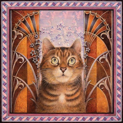 Luna In Art Deco by Ivory Cats canvas print
