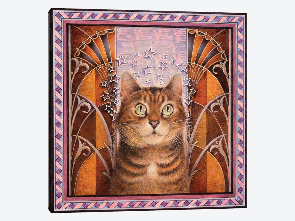 Luna In Art Deco by Ivory Cats 1-piece Canvas Wall Art
