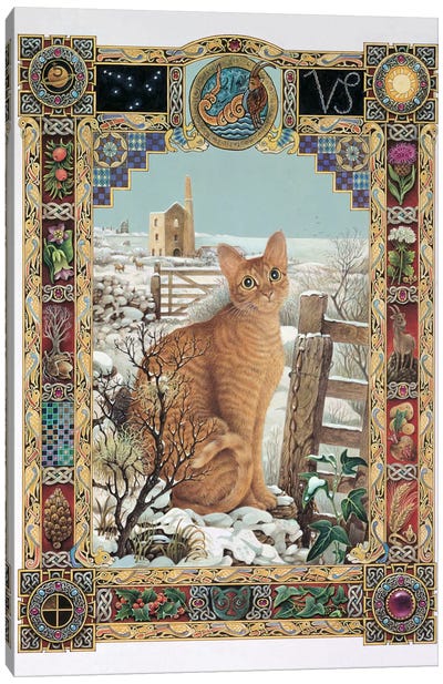 Capricorn - Muggley Canvas Art Print - Tabby Cat Art