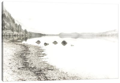 Taupe Lake Walk Canvas Art Print