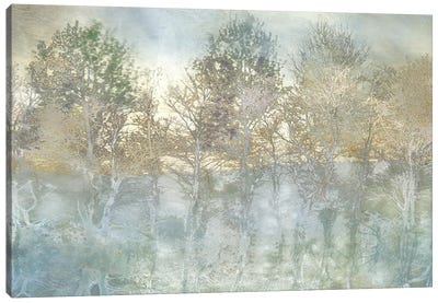 River Reflection Canvas Art Print - Abstract Floral & Botanical Art