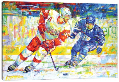 Hockey Canvas Art Print - Kids Sports Art