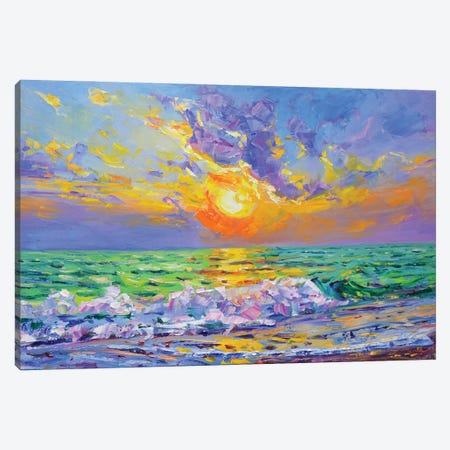 Pacific Sunset Canvas Print #IYK207} by Iryna Kastsova Canvas Artwork