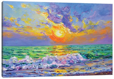 Pacific Sunset Canvas Art Print - Iryna Kastsova
