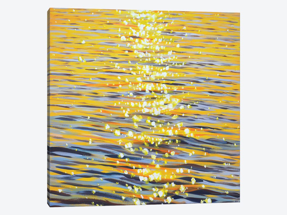 Gold Sparks On The Water by Iryna Kastsova 1-piece Canvas Artwork
