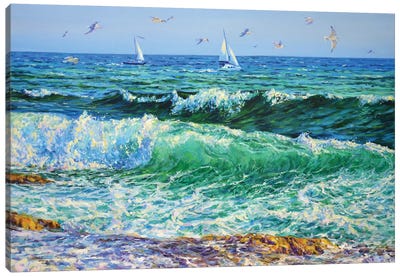 Cruise Canvas Art Print - Gull & Seagull Art