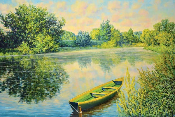 Iryna Kastsova: Morning On The River by Iryna Kastsova