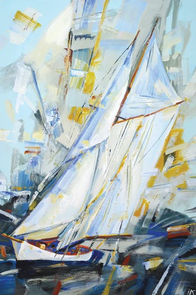 Silver Sails by Iryna Kastsova framed canvas print