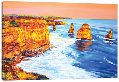 Landscape Of Australia Canvas Art Print - Rocky Beach Art