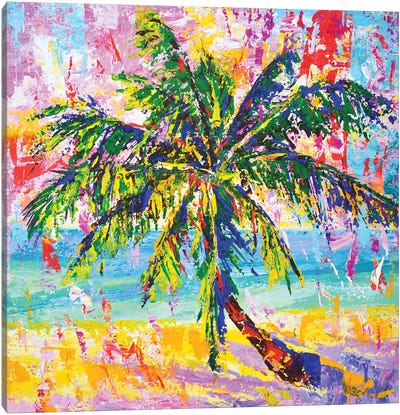 Palm Ocean Canvas Art Print - Iryna Kastsova