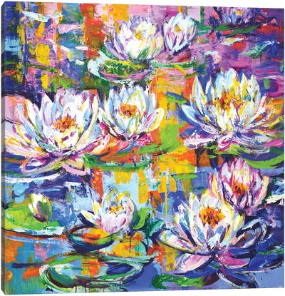 Water Lilies Canvas Art Print - Iryna Kastsova