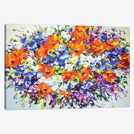 Summer Bouquet Canvas Print #IYK605} by Iryna Kastsova Canvas Artwork