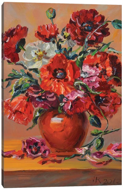 Poppies V Canvas Art Print - Iryna Kastsova