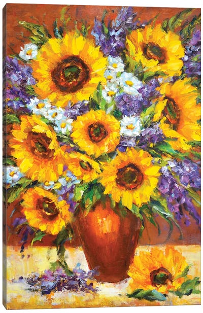 Sunny Bouquet L Canvas Art Print - Iryna Kastsova