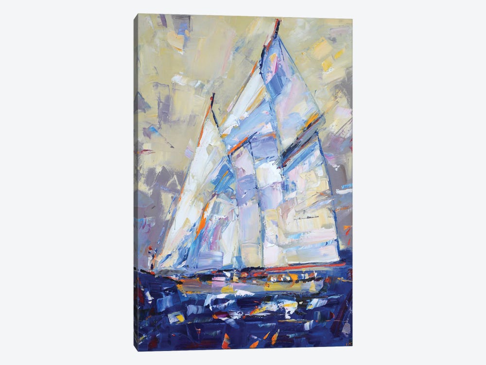 Sailboat Abstraction by Iryna Kastsova 1-piece Canvas Print