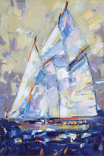 Iryna Kastsova: Sailboat Abstraction by Iryna Kastsova
