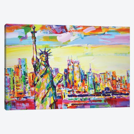 New York Statue Of Liberty Canvas Print #IYK753} by Iryna Kastsova Canvas Print