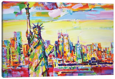 New York Statue Of Liberty Canvas Art Print - Statue of Liberty Art