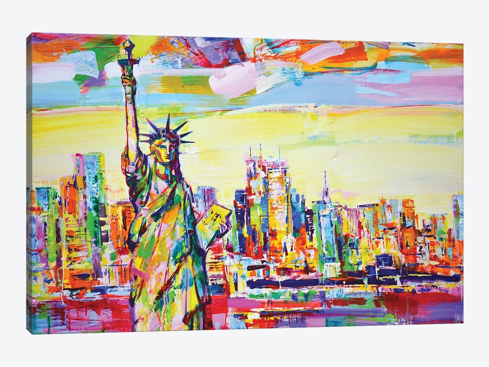 New York Statue Of Liberty by Iryna Kastsova 1-piece Canvas Art Print