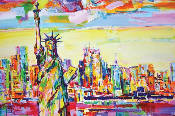 Iryna Kastsova: New York Statue Of Liberty by Iryna Kastsova