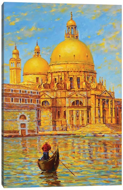 Cathedral Of Santa Maria Della Salute Canvas Art Print - Churches & Places of Worship