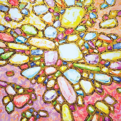 Gems In Gold VI by Iryna Kastsova framed wall art