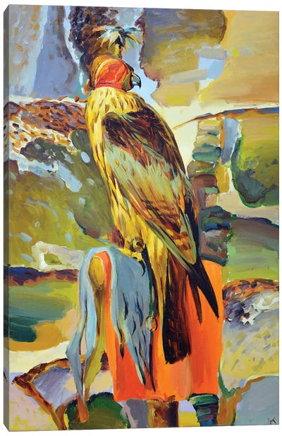 Hunting Falcon Canvas Art Print - Falcon Art