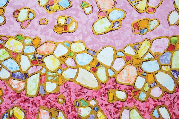 Iryna Kastsova: Pink And Gold II by Iryna Kastsova