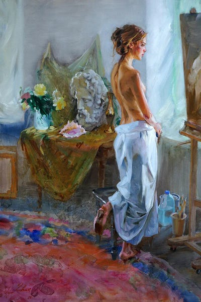 Floral & Botanical Patterns: Model In Studio II by Igor Zhuk