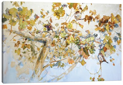 Grapes Tree Canvas Art Print - Vineyard Art