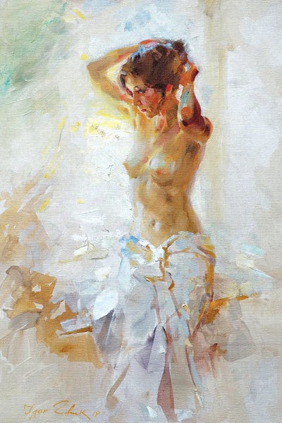 Current Day Impressionism: Model By The Window by Igor Zhuk