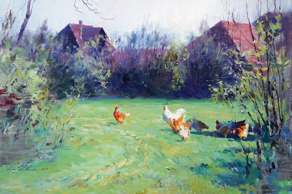 Chickens & Roosters: April by Igor Zhuk