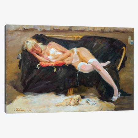 Sleeping Woman Canvas Print #IZH40} by Igor Zhuk Canvas Art Print
