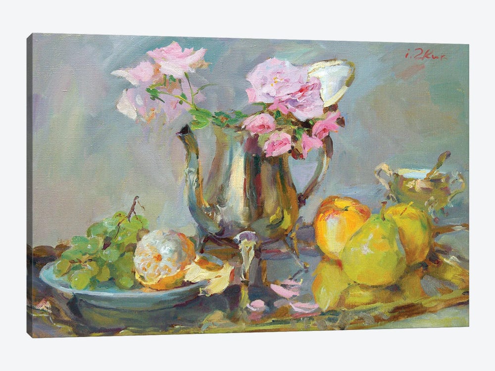 Still Life With Roses 1-piece Canvas Art Print