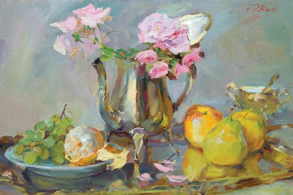 Igor Zhuk: Still Life With Roses by Igor Zhuk