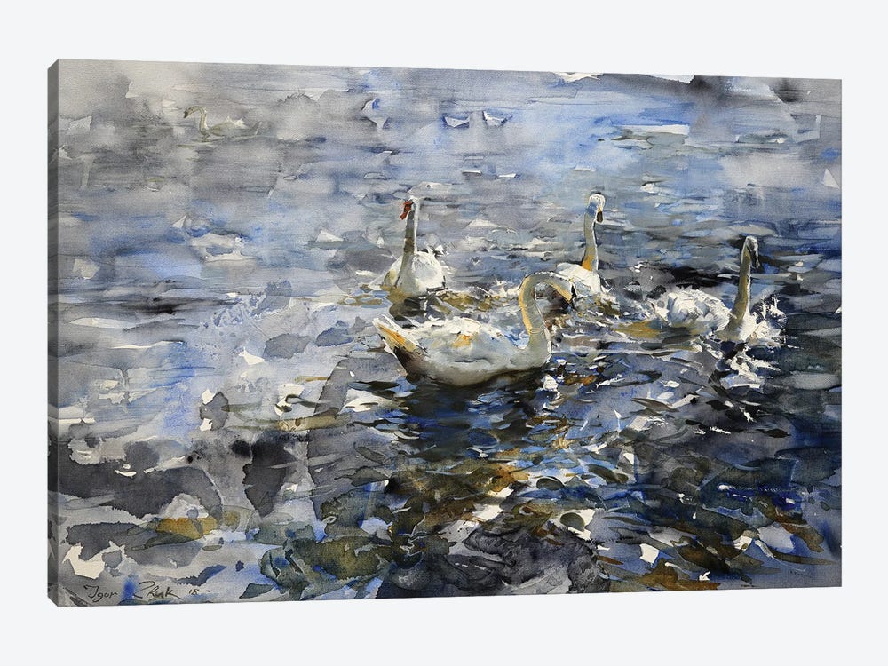 The Swan Lake 1-piece Art Print