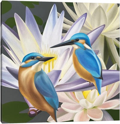 Just The Two Of Us Canvas Art Print - Kingfisher Art