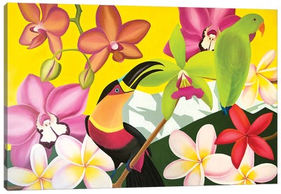 Pina Colada Canvas Art Print - Toucan Art